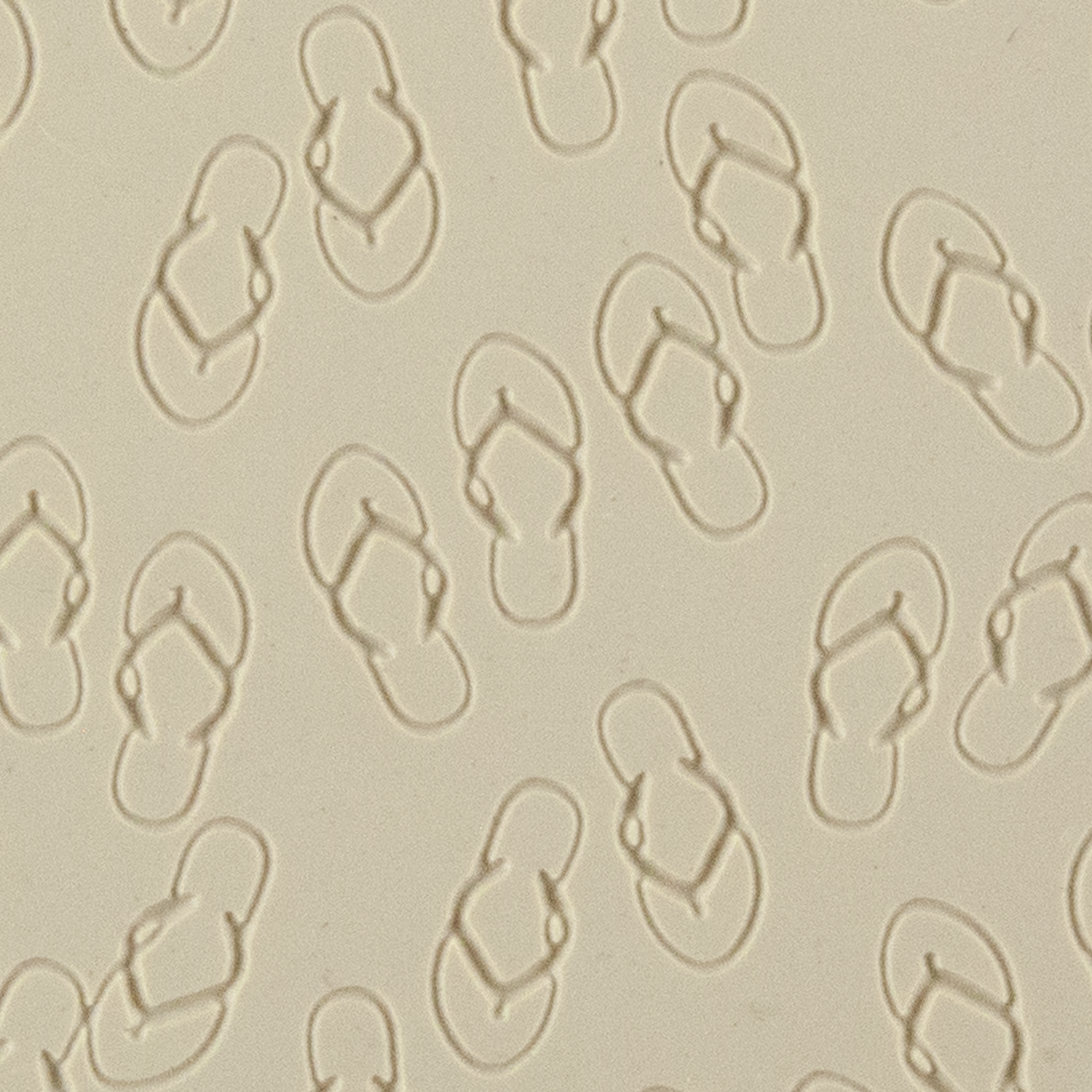 Texture Tile - The Flips and the Flops Embossed. Beige Texture Tiles are flexible, washable and can be used with any soft clay. Spritz with CoolSlip or dust on Dry Powder Release for stick-free impressions when using metal clay and polymer clay.
