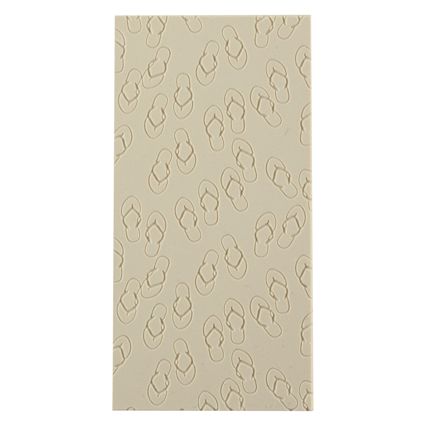 Texture Tile - The Flips and the Flops Embossed. Beige Texture Tiles are flexible, washable and can be used with any soft clay. Spritz with CoolSlip or dust on Dry Powder Release for stick-free impressions when using metal clay and polymer clay.