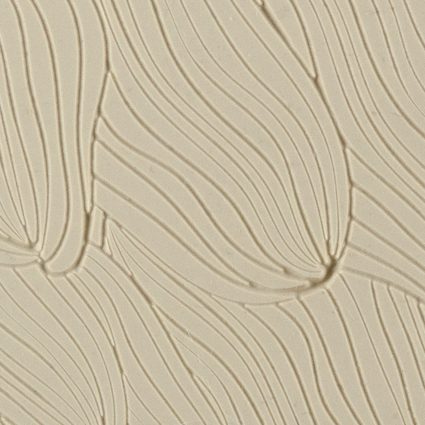 Texture Tile - Sea Current Embossed. Beige Texture Tiles are flexible, washable and can be used with any soft clay. Spritz with CoolSlip or dust on Dry Powder Release for stick-free impressions when using metal clay and polymer clay.