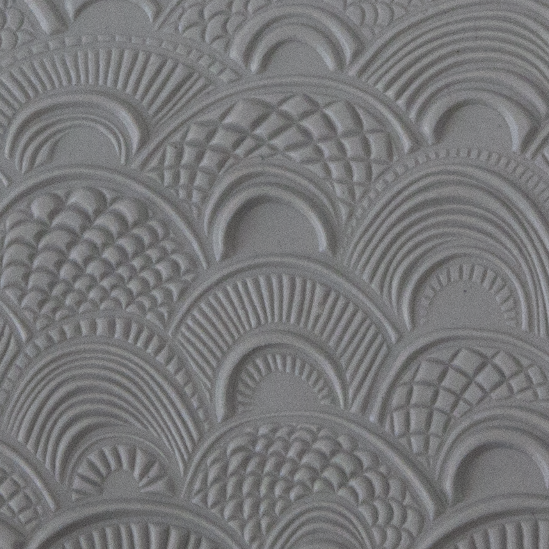 Texture Tile - Seashell Sunrise sample rolled into clay