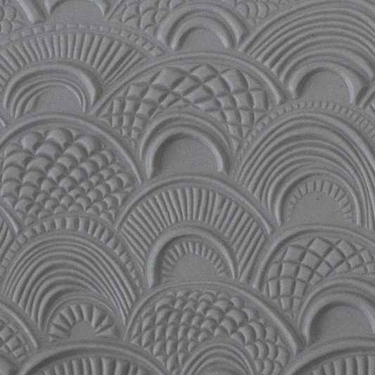 Texture Tile - Seashell Sunrise sample rolled into clay