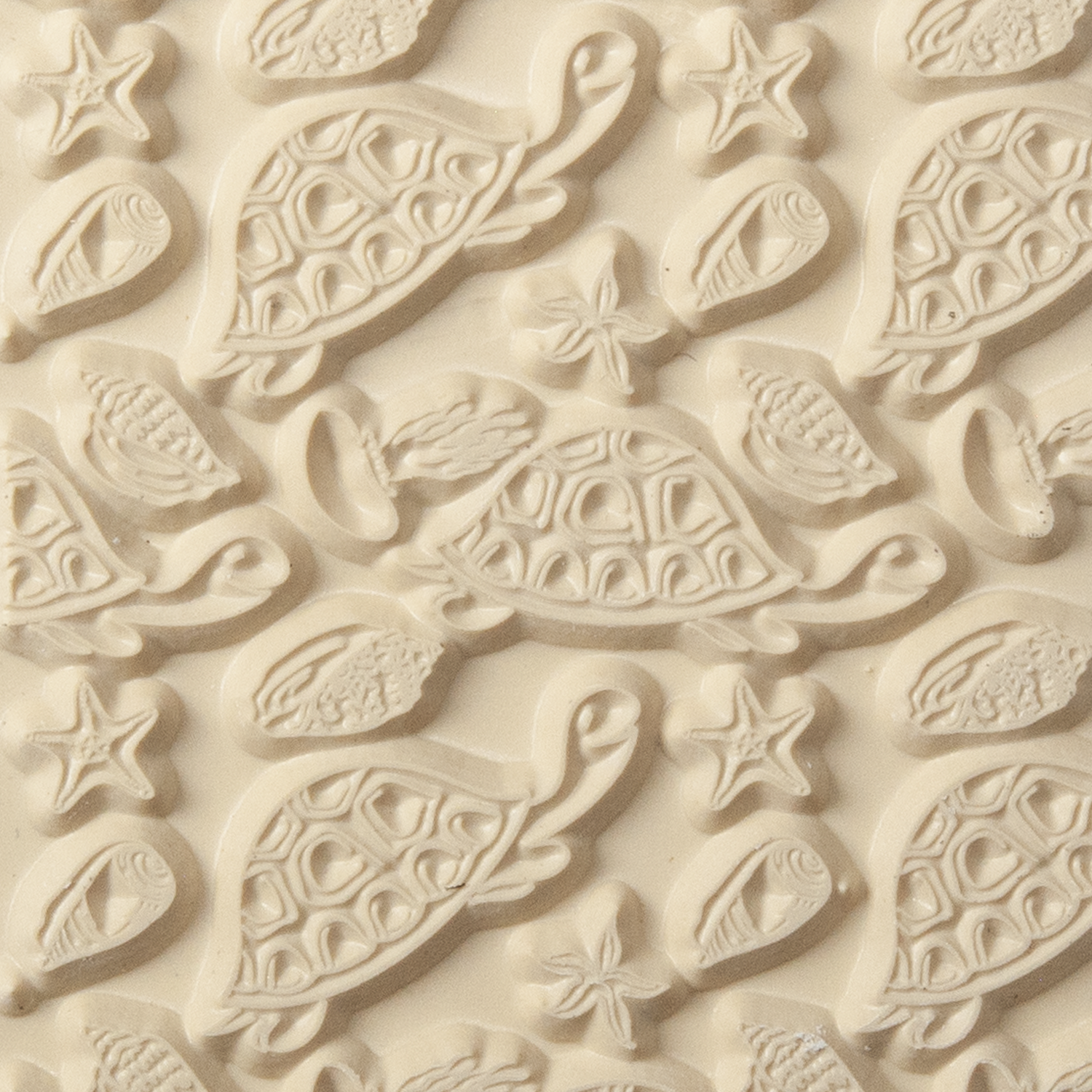 Texture Tile - Beach Party. Beige Texture Tiles are flexible, washable and can be used with any soft clay. Spritz with CoolSlip or dust on Dry Powder Release for stick-free impressions when using metal clay and polymer clay.