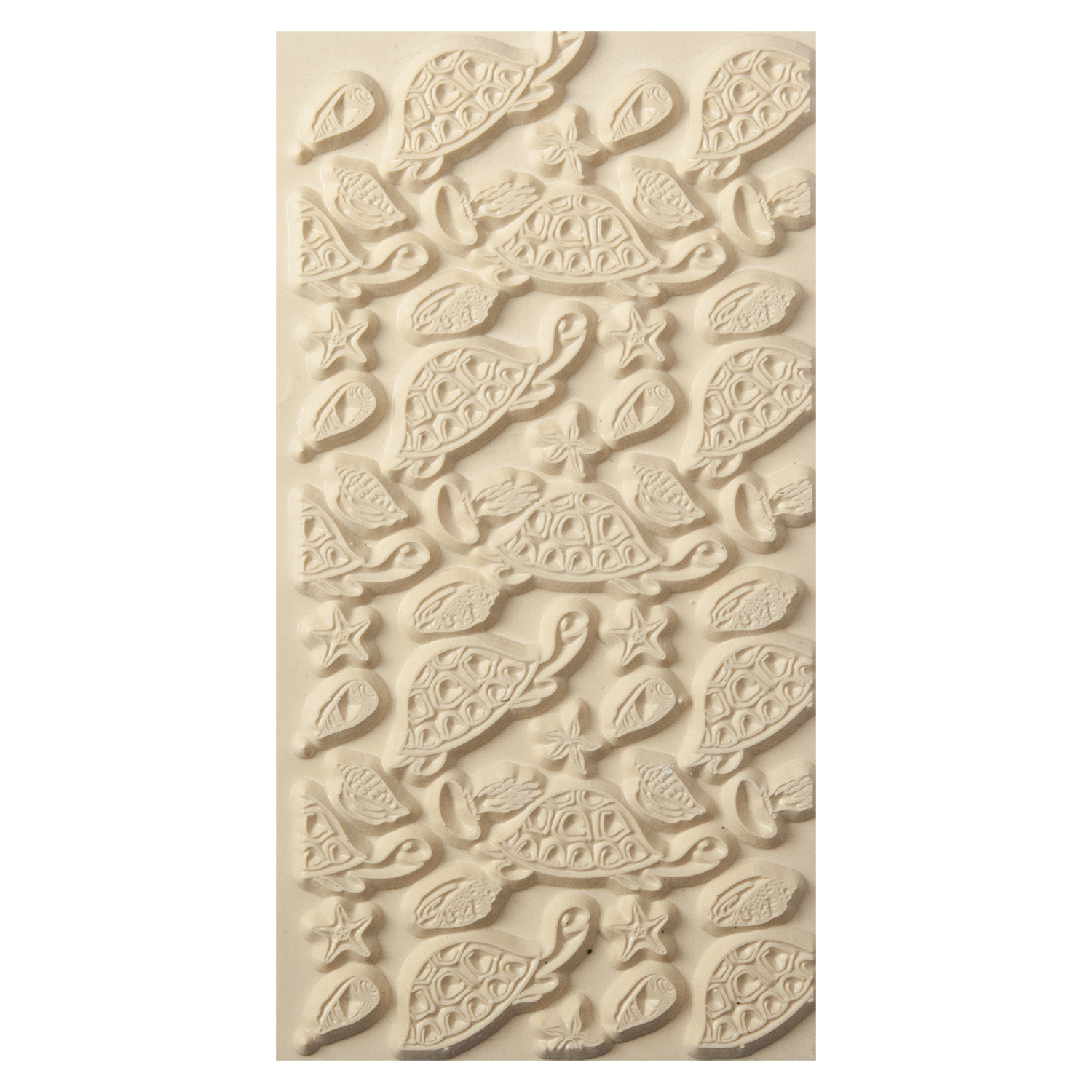 Texture Tile - Beach Party. Beige Texture Tiles are flexible, washable and can be used with any soft clay. Spritz with CoolSlip or dust on Dry Powder Release for stick-free impressions when using metal clay and polymer clay.