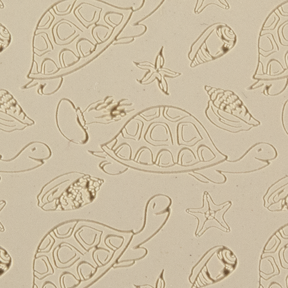Texture Tile - Beach Party Fineline. Beige Texture Tiles are flexible, washable and can be used with any soft clay. Spritz with CoolSlip or dust on Dry Powder Release for stick-free impressions when using metal clay and polymer clay.
