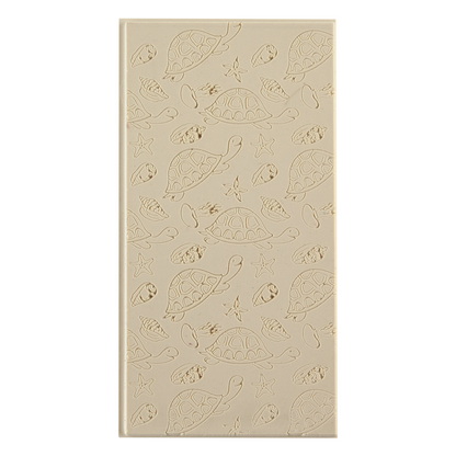 Texture Tile - Beach Party Fineline. Beige Texture Tiles are flexible, washable and can be used with any soft clay. Spritz with CoolSlip or dust on Dry Powder Release for stick-free impressions when using metal clay and polymer clay.
