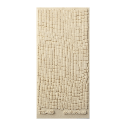 Texture Tile - Cheese Cloth. Beige Texture Tiles are flexible, washable and can be used with any soft clay. Spritz with CoolSlip or dust on Dry Powder Release for stick-free impressions when using metal clay and polymer clay.