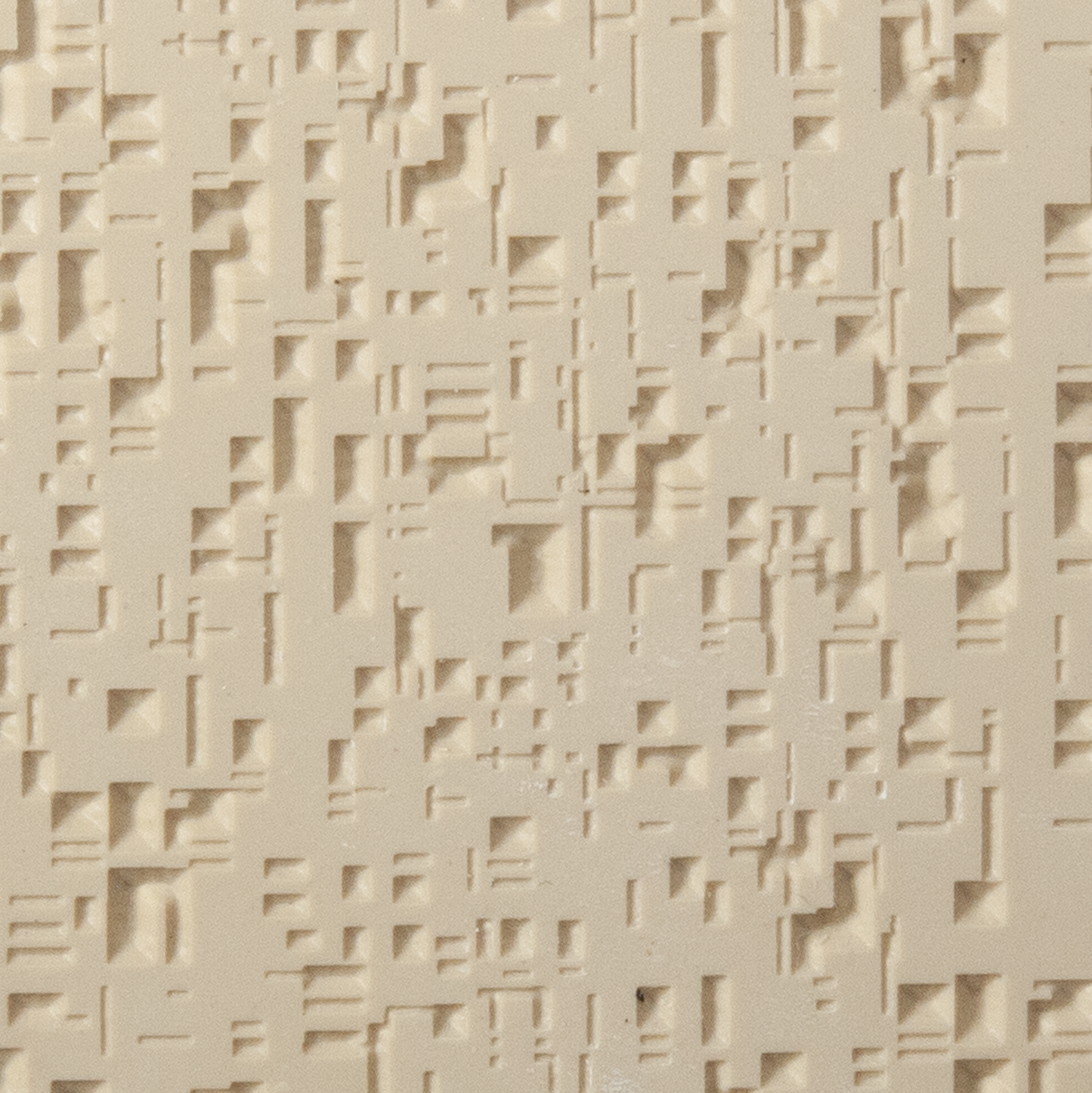 Texture Tile - Interference. Beige Texture Tiles are flexible, washable and can be used with any soft clay. Spritz with CoolSlip or dust on Dry Powder Release for stick-free impressions when using metal clay and polymer clay.