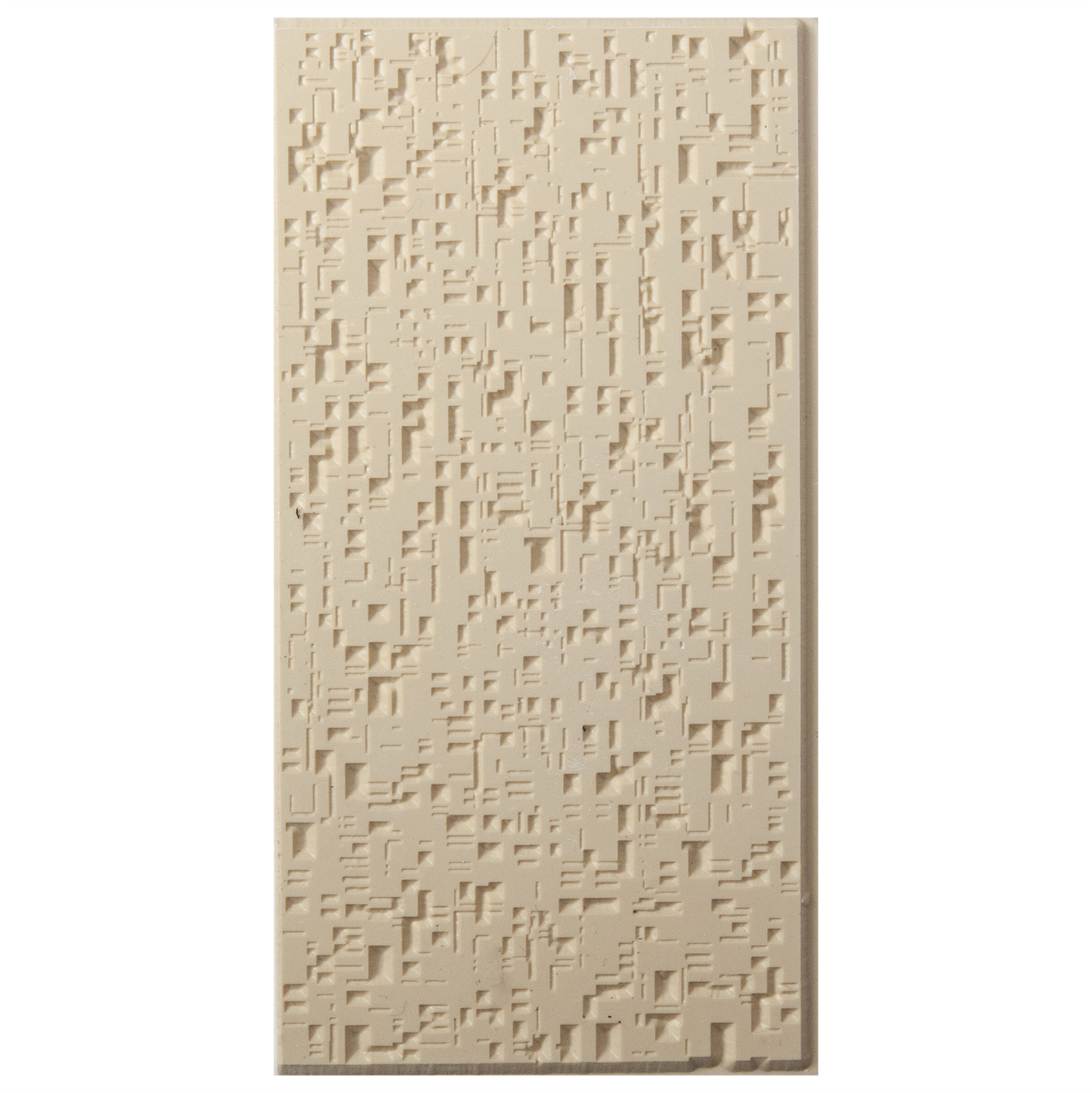 Texture Tile - Interference. Beige Texture Tiles are flexible, washable and can be used with any soft clay. Spritz with CoolSlip or dust on Dry Powder Release for stick-free impressions when using metal clay and polymer clay.