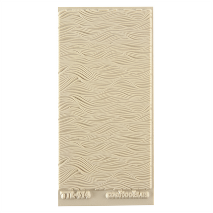 Texture Tile - Body Wave. Beige Texture Tiles are flexible, washable and can be used with any soft clay. Spritz with CoolSlip or dust on Dry Powder Release for stick-free impressions when using metal clay and polymer clay.