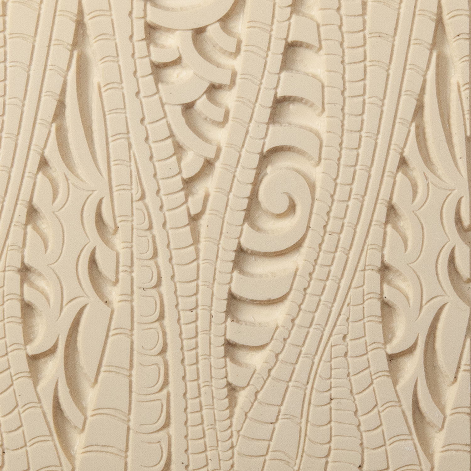 Texture Tile - Burton World Embossed. Beige Texture Tiles are flexible, washable and can be used with any soft clay. Spritz with CoolSlip or dust on Dry Powder Release for stick-free impressions when using metal clay and polymer clay.