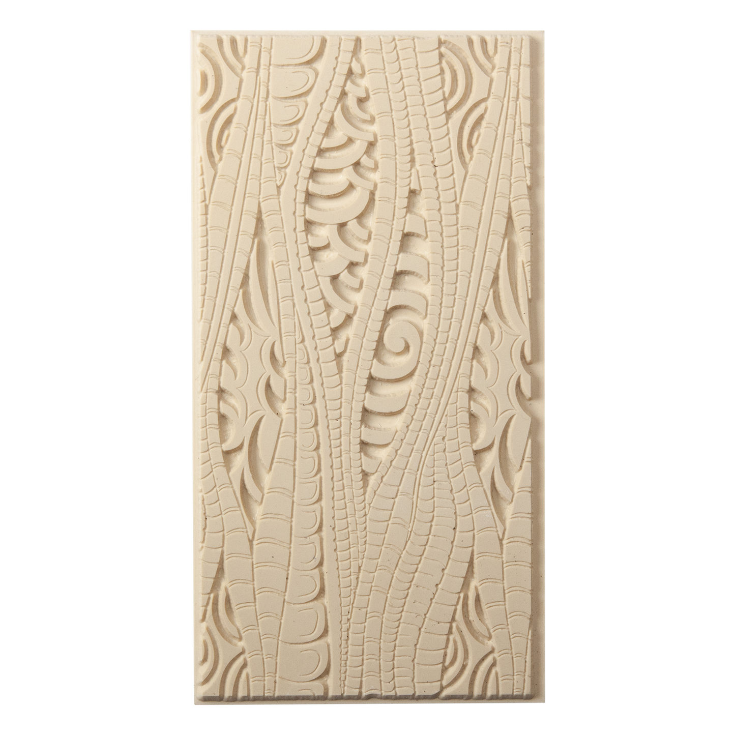 Texture Tile - Burton World Embossed. Beige Texture Tiles are flexible, washable and can be used with any soft clay. Spritz with CoolSlip or dust on Dry Powder Release for stick-free impressions when using metal clay and polymer clay.