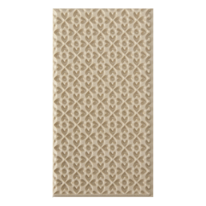 Texture Tile - Lucky Hearts Embossed. Texture Tiles are flexible, washable and can be used with any soft clay. Spritz with CoolSlip or dust on Dry Powder Release for stick-free impressions when using metal clay and polymer clay.