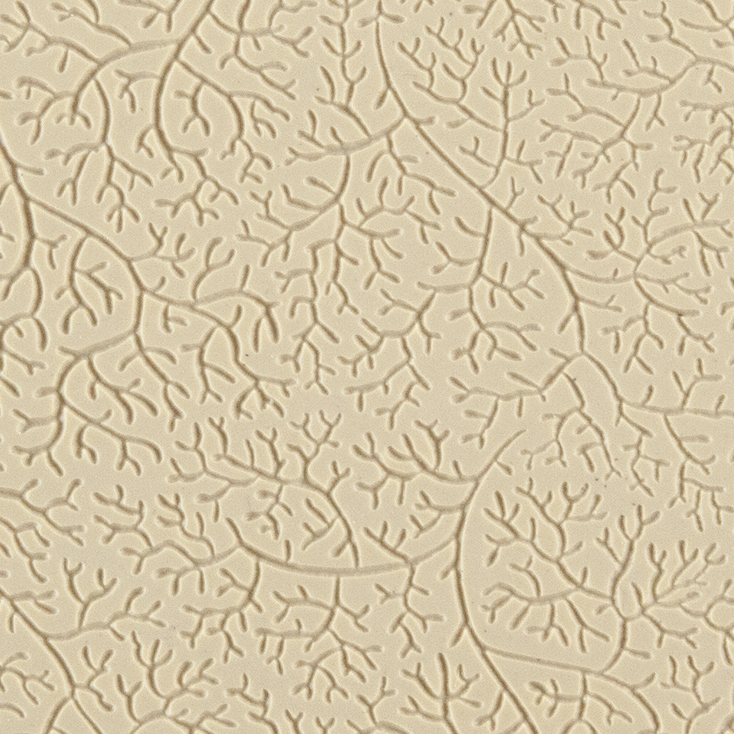 Texture Tile - Branching Out Fineline. Beige Texture Tiles are flexible, washable and can be used with any soft clay. Spritz with CoolSlip or dust on Dry Powder Release for stick-free impressions when using metal clay and polymer clay.