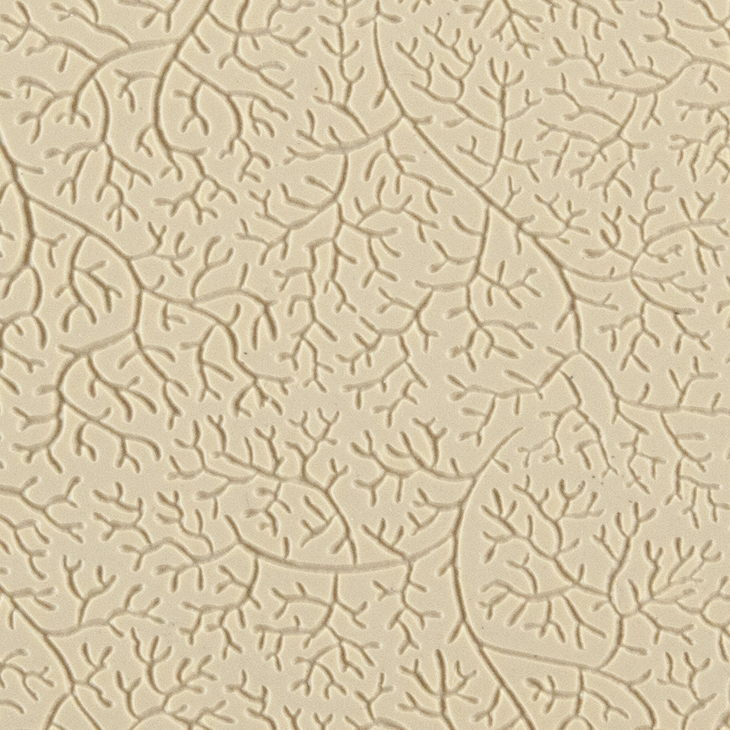Texture Tile - Branching Out Fineline. Beige Texture Tiles are flexible, washable and can be used with any soft clay. Spritz with CoolSlip or dust on Dry Powder Release for stick-free impressions when using metal clay and polymer clay.