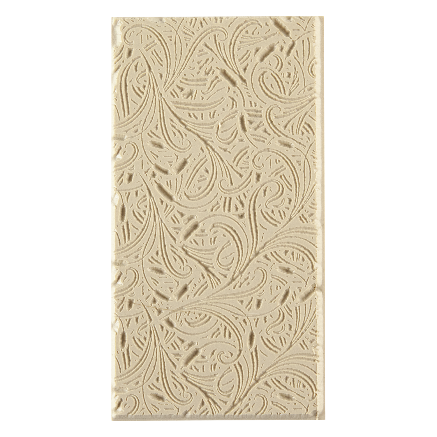 Texture Tile - Cattails. Beige Texture Tiles are flexible, washable and can be used with any soft clay. Spritz with CoolSlip or dust on Dry Powder Release for stick-free impressions when using metal clay and polymer clay.