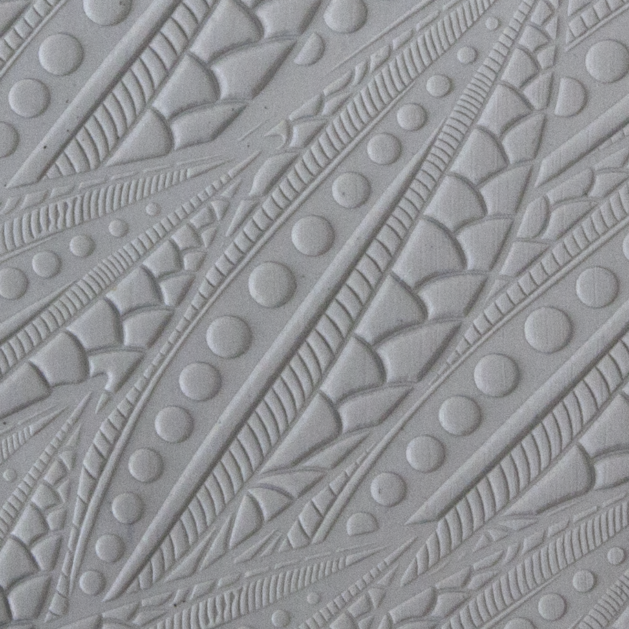 Texture Tile - Pods sample rolled into clay