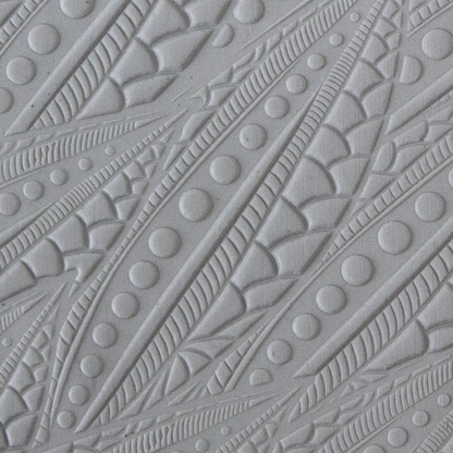 Texture Tile - Pods sample rolled into clay