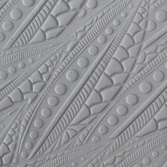 Texture Tile - Pods sample rolled into clay