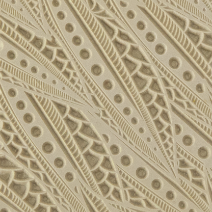 Texture Tile - Pods. Beige Texture Tiles are flexible, washable and can be used with any soft clay. Spritz with CoolSlip or dust on Dry Powder Release for stick-free impressions when using metal clay and polymer clay.