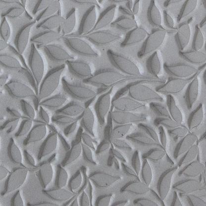 Texture Tile - Simple Leaves sample rolled into clay