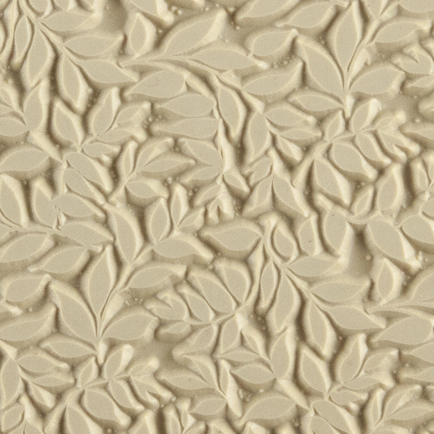 Texture Tile - Simple Leaves. Beige Texture Tiles are flexible, washable and can be used with any soft clay. Spritz with CoolSlip or dust on Dry Powder Release for stick-free impressions when using metal clay and polymer clay.