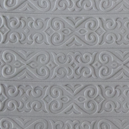 Texture Tile - Kazakh Vertical sample rolled into clay
