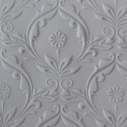 Texture Tile - Dandelion Embossed sample rolled into clay