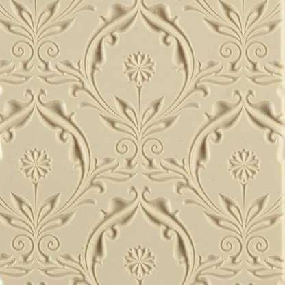 Texture Tile - Dandelion Embossed. Beige Texture Tiles are flexible, washable and can be used with any soft clay. Spritz with CoolSlip or dust on Dry Powder Release for stick-free impressions when using metal clay and polymer clay.