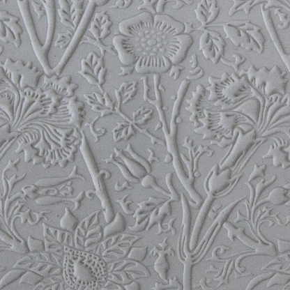 Texture Tile - Carnations sample rolled into clay
