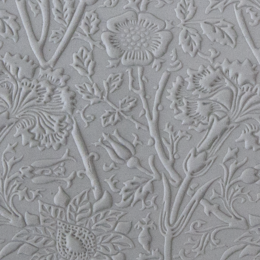 Texture Tile - Carnations sample rolled into clay