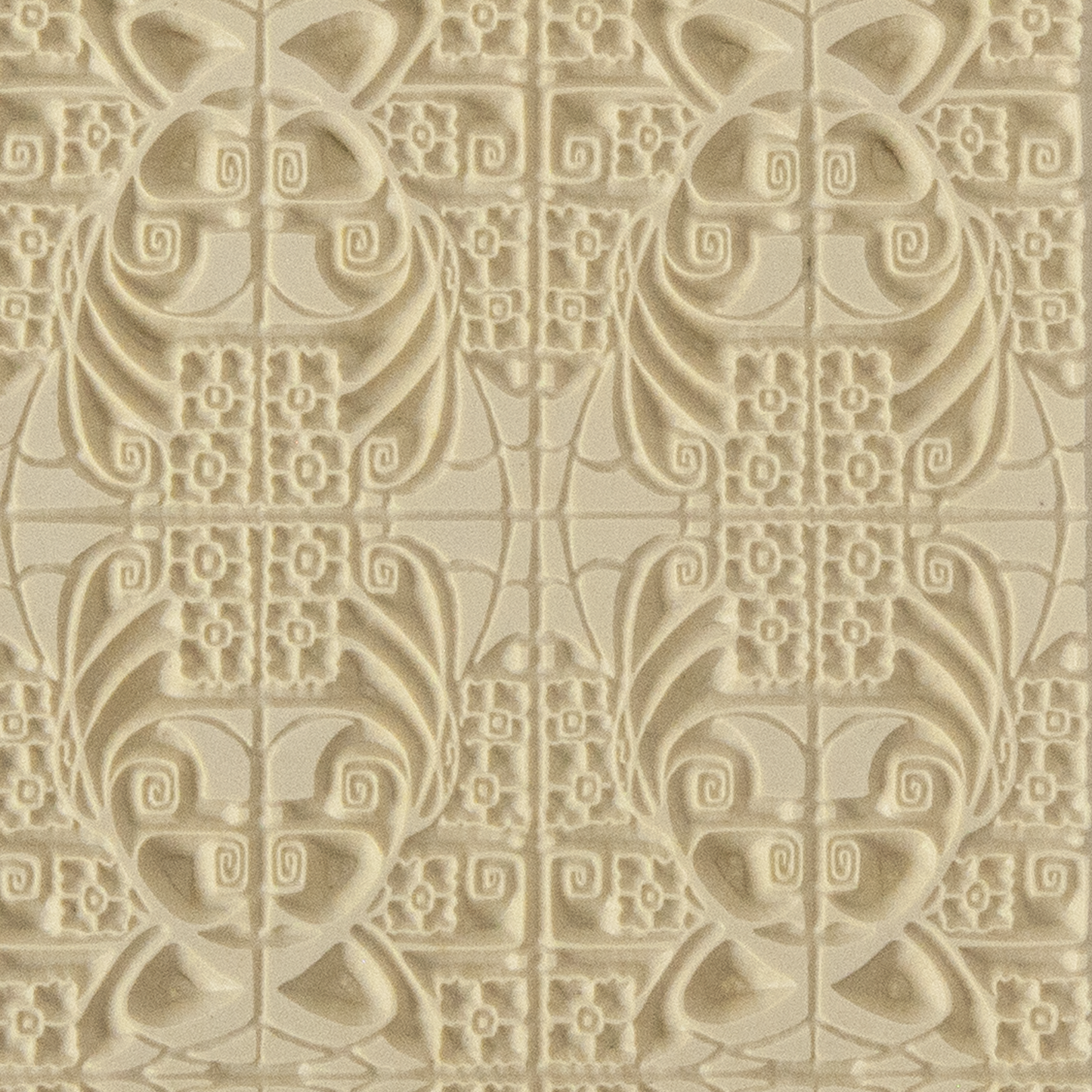 Texture Tile - Deco Daffodils. Beige Texture Tiles are flexible, washable and can be used with any soft clay. Spritz with CoolSlip or dust on Dry Powder Release for stick-free impressions when using metal clay and polymer clay.