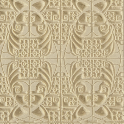 Texture Tile - Deco Daffodils. Beige Texture Tiles are flexible, washable and can be used with any soft clay. Spritz with CoolSlip or dust on Dry Powder Release for stick-free impressions when using metal clay and polymer clay.