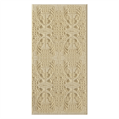Texture Tile - Deco Daffodils. Beige Texture Tiles are flexible, washable and can be used with any soft clay. Spritz with CoolSlip or dust on Dry Powder Release for stick-free impressions when using metal clay and polymer clay.