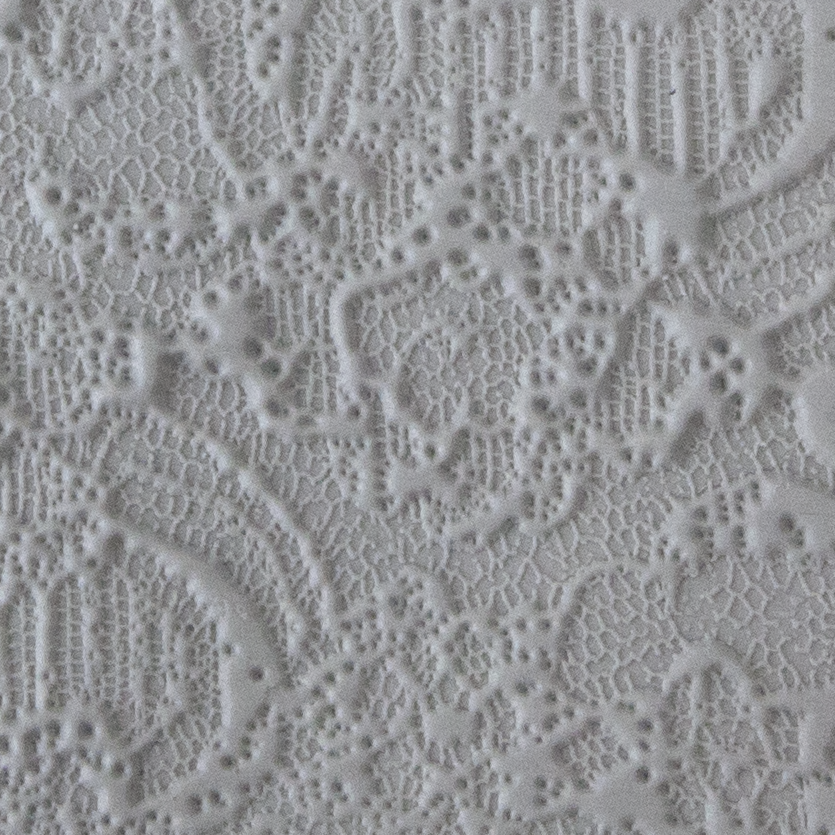 Texture Tile - Spanish Lace sample rolled into clay