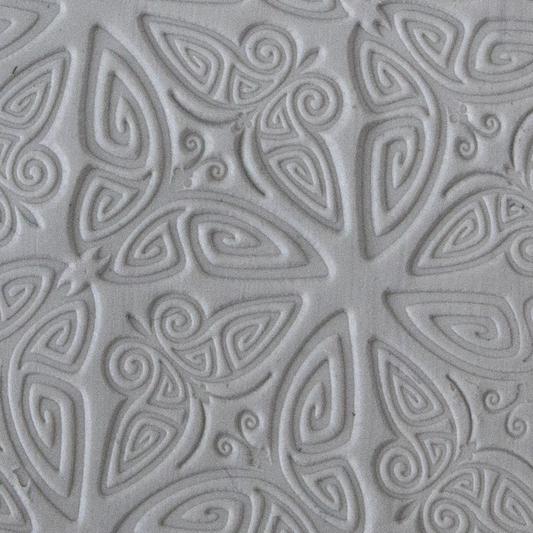 Texture Tile - Butterfly Bash sample rolled into clay