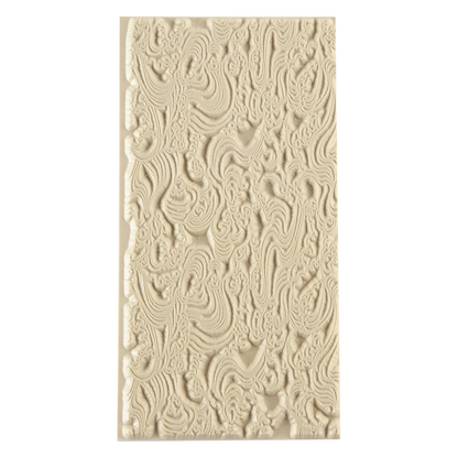 Texture Tile - Turbulence. Beige Texture Tiles are flexible, washable and can be used with any soft clay. Spritz with CoolSlip or dust on Dry Powder Release for stick-free impressions when using metal clay and polymer clay.