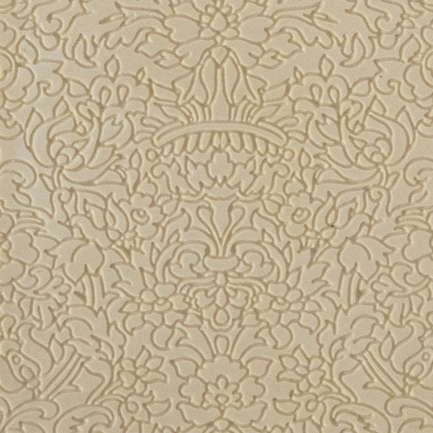 Texture Tile - Formal Rose Fineline. Beige Texture Tiles are flexible, washable and can be used with any soft clay. Spritz with CoolSlip or dust on Dry Powder Release for stick-free impressions when using metal clay and polymer clay.