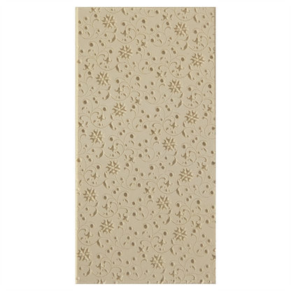 Texture Tile - Floral Curls Embossed. Beige Texture Tiles are flexible, washable and can be used with any soft clay. Spritz with CoolSlip or dust on Dry Powder Release for stick-free impressions when using metal clay and polymer clay.