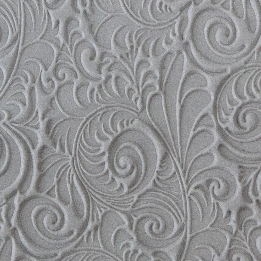 Texture Tile - Plume sample rolled into clay