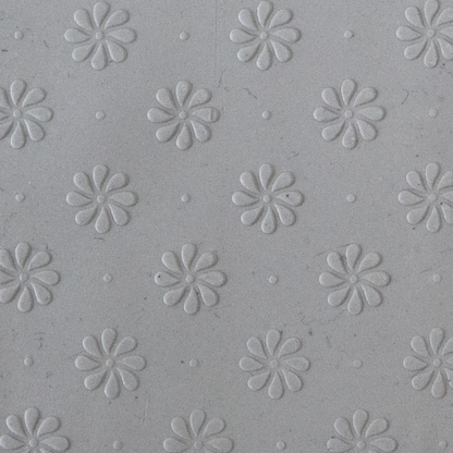 Texture Tile - Field of Daisies Embossed sample rolled into clay