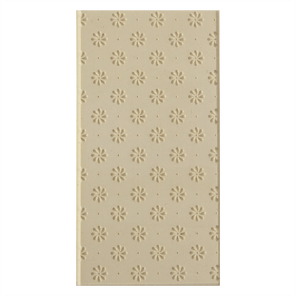 Texture Tile - Field of Daisies Embossed. Beige Texture Tiles are flexible, washable and can be used with any soft clay. Spritz with CoolSlip or dust on Dry Powder Release for stick-free impressions when using metal clay and polymer clay.