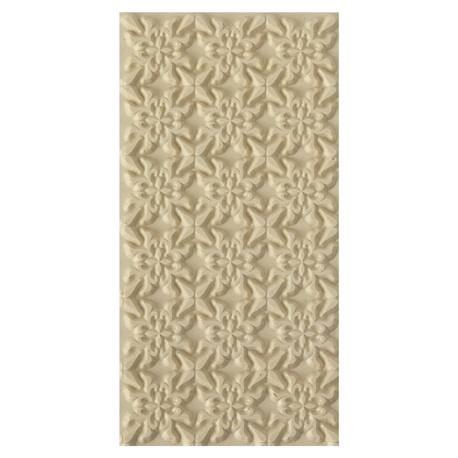 Texture Tile - Stained Glass. Beige Texture Tiles are flexible, washable and can be used with any soft clay. Spritz with CoolSlip or dust on Dry Powder Release for stick-free impressions when using metal clay and polymer clay.