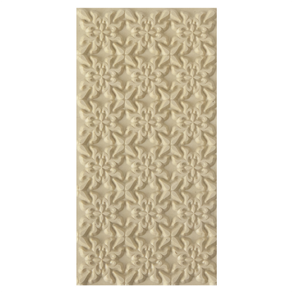 Texture Tile - Stained Glass. Beige Texture Tiles are flexible, washable and can be used with any soft clay. Spritz with CoolSlip or dust on Dry Powder Release for stick-free impressions when using metal clay and polymer clay.