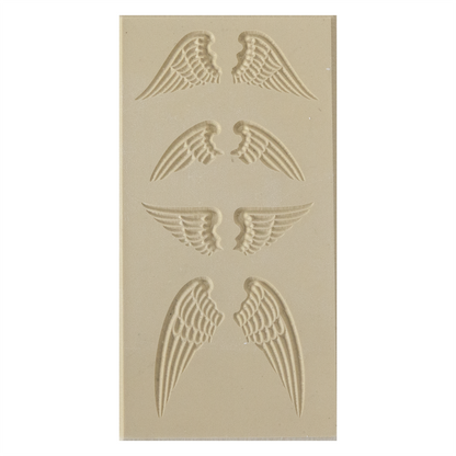 Texture Tile - Natural Wings Embossed. Beige Texture Tiles are flexible, washable and can be used with any soft clay. Spritz with CoolSlip or dust on Dry Powder Release for stick-free impressions when using metal clay and polymer clay.