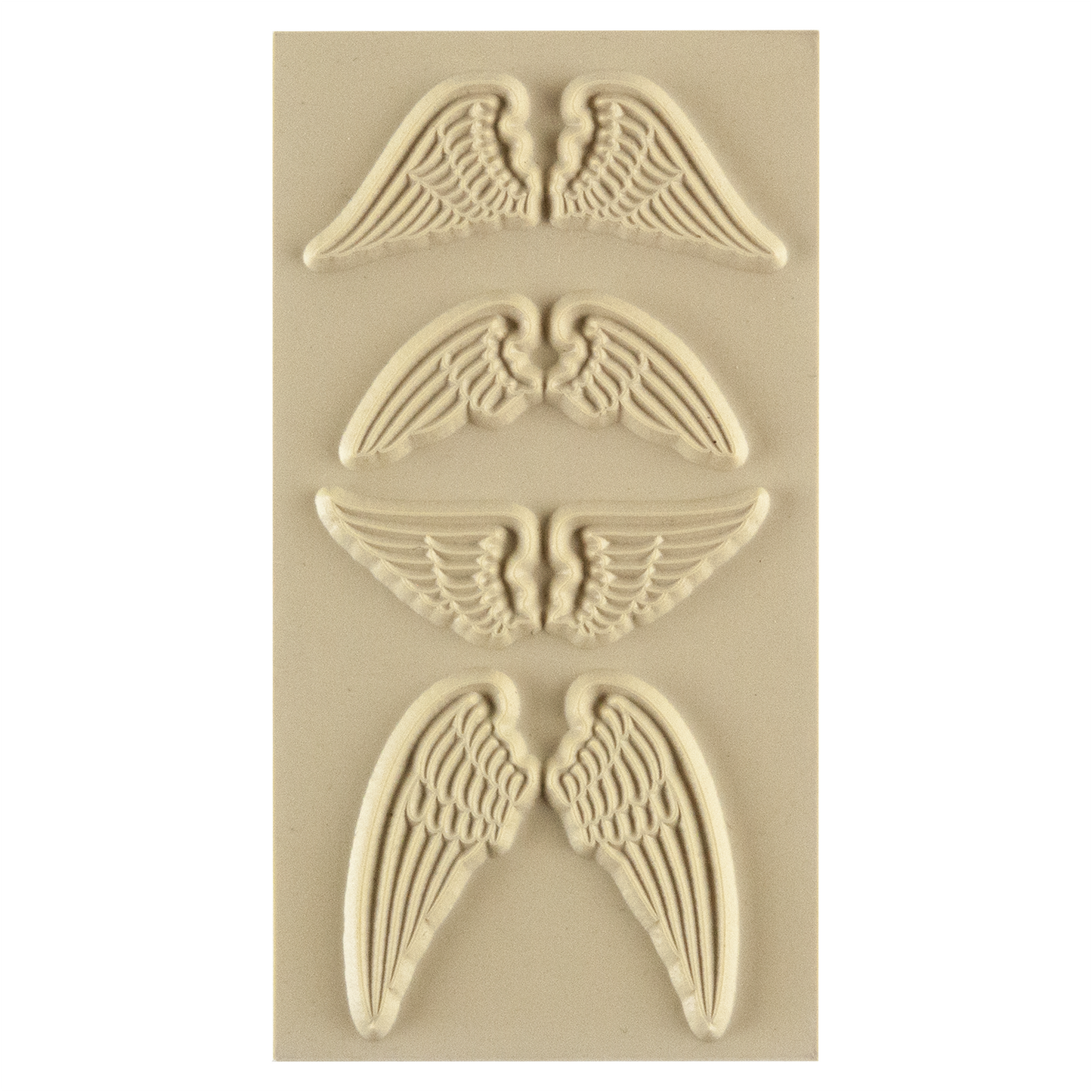 Texture Tile - Natural Wings. Beige Texture Tiles are flexible, washable and can be used with any soft clay. Spritz with CoolSlip or dust on Dry Powder Release for stick-free impressions when using metal clay and polymer clay.