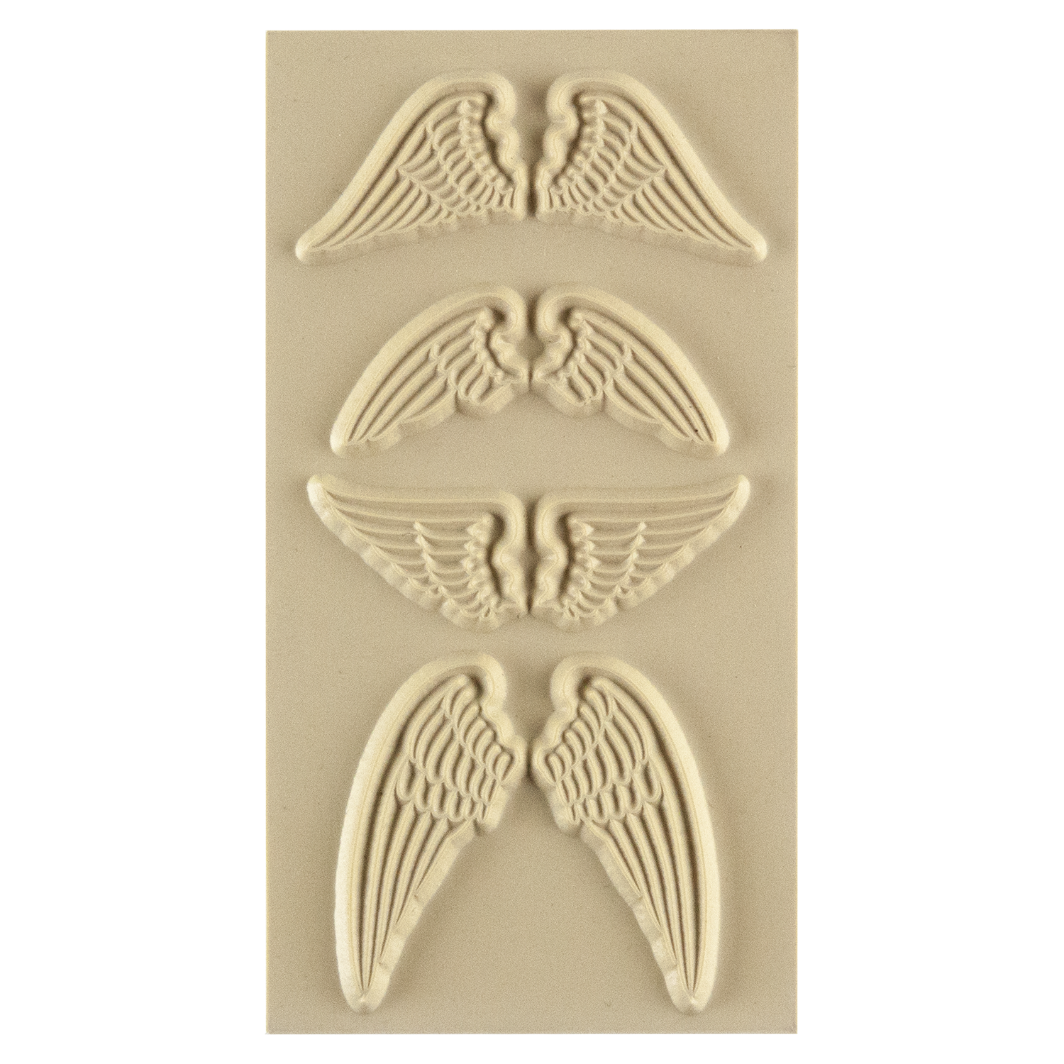 Texture Tile - Natural Wings. Beige Texture Tiles are flexible, washable and can be used with any soft clay. Spritz with CoolSlip or dust on Dry Powder Release for stick-free impressions when using metal clay and polymer clay.