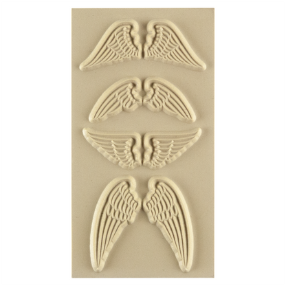 Texture Tile - Natural Wings. Beige Texture Tiles are flexible, washable and can be used with any soft clay. Spritz with CoolSlip or dust on Dry Powder Release for stick-free impressions when using metal clay and polymer clay.