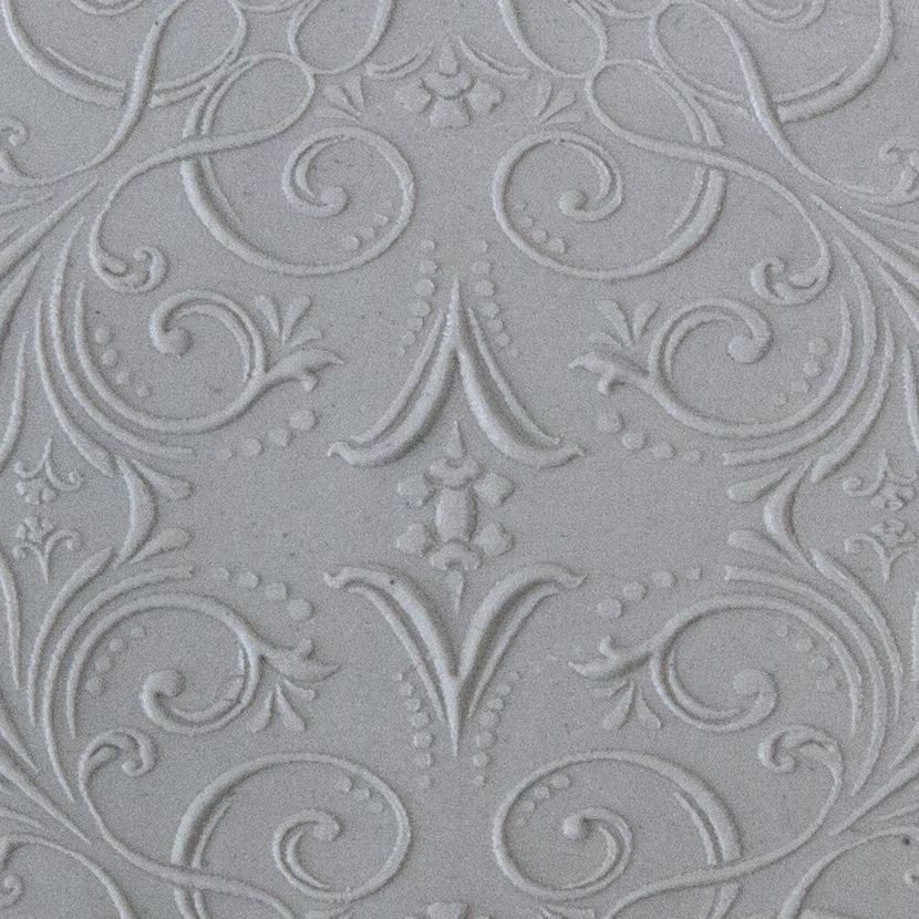 Texture Tile - Victorian Elegance sample rolled into clay