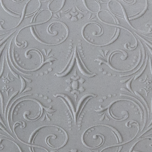 Texture Tile - Victorian Elegance sample rolled into clay