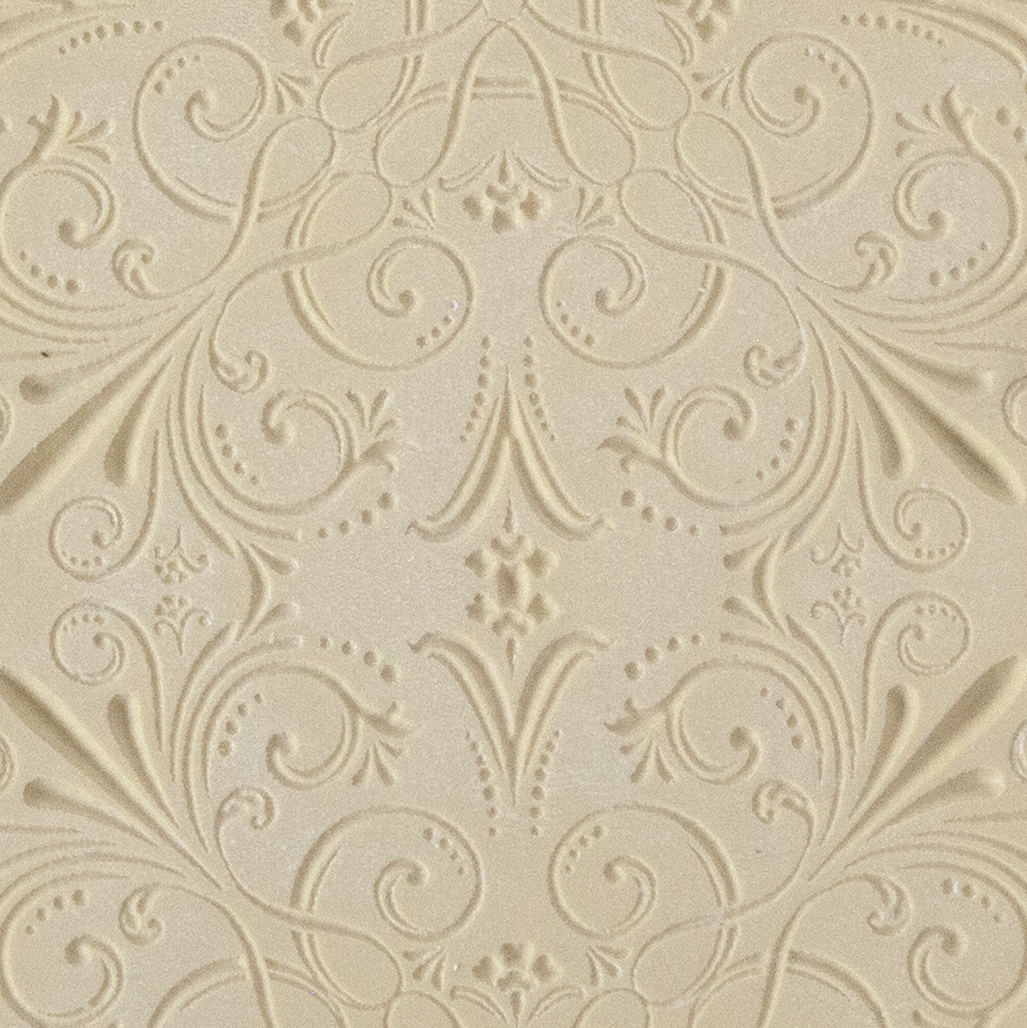 Texture Tile - Victorian Elegance. Beige Texture Tiles are flexible, washable and can be used with any soft clay. Spritz with CoolSlip or dust on Dry Powder Release for stick-free impressions when using metal clay and polymer clay.